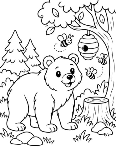 Bear Near a Beehive