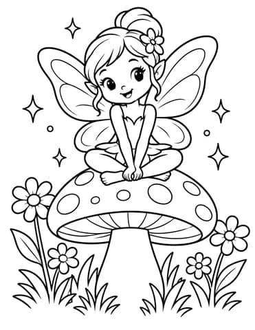 Fairy on a Mushroom