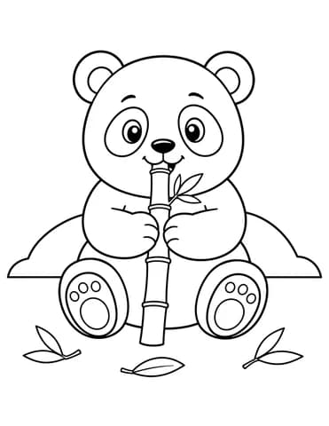 Panda Eating Bamboo
